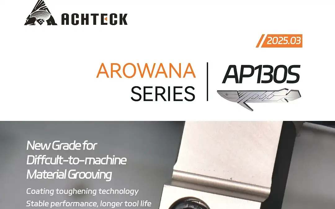 Achteck lancia AP130S: il nuovo inserto per scanalature in superleghe con coating rinforzato